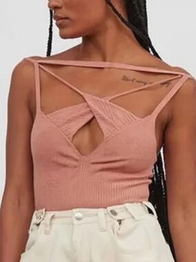 Atoir - The Raw Top -  Ribbed Knit Cami in Sienna - size Small - BNWT